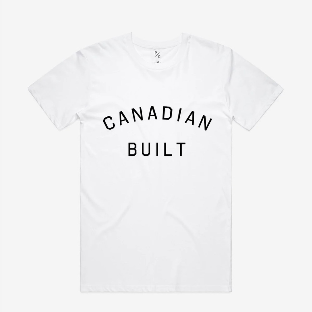 Peace Collective Canadian Built white tee womens size XS NWOT